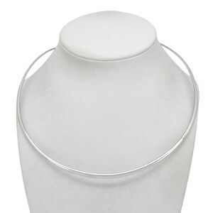 Vintage Sterling Silver 925 4mm Choker Necklace 17"